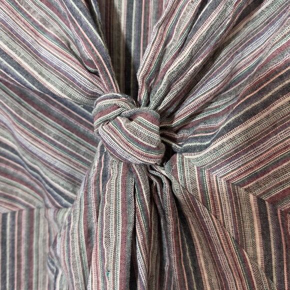 VICI Women's Multicolor Striped Knotted Twist Front Dress - Picture 12 of 12